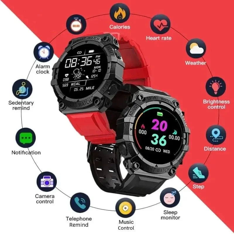 Smart Watch Fitness Bracelet Sport Pedometer Control Music BT Connection Clock Alarm Weather Message Smartwatch FD68S Y56 - Problems Solved