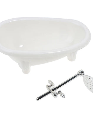 1/6 Dollhouse Miniatures Bathtub Furniture Bathroom Accessories For Doll House Decor Kids Pretend Toys Gift - Problems Solved