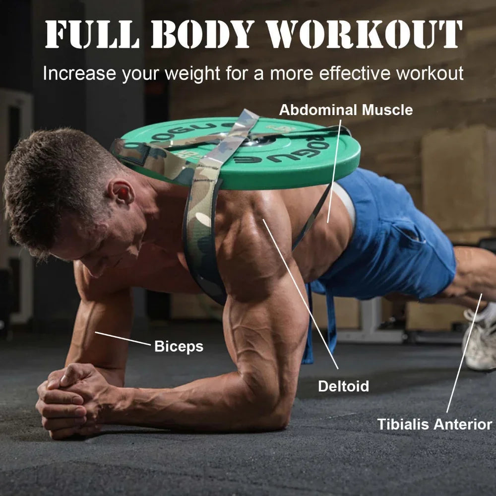 Home Weight Training Weighted Vest Strap - Barbell Plates for Pull-ups Plank Push-ups Portable Fitness Gear - Problems Solved