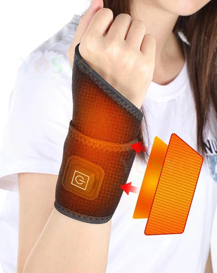 Electric Heating Wrist Pad Three Gear Hot Compress Brace Adjustable USB Hand Massager Wrist Protector for Fitness Weightlifting - Problems Solved