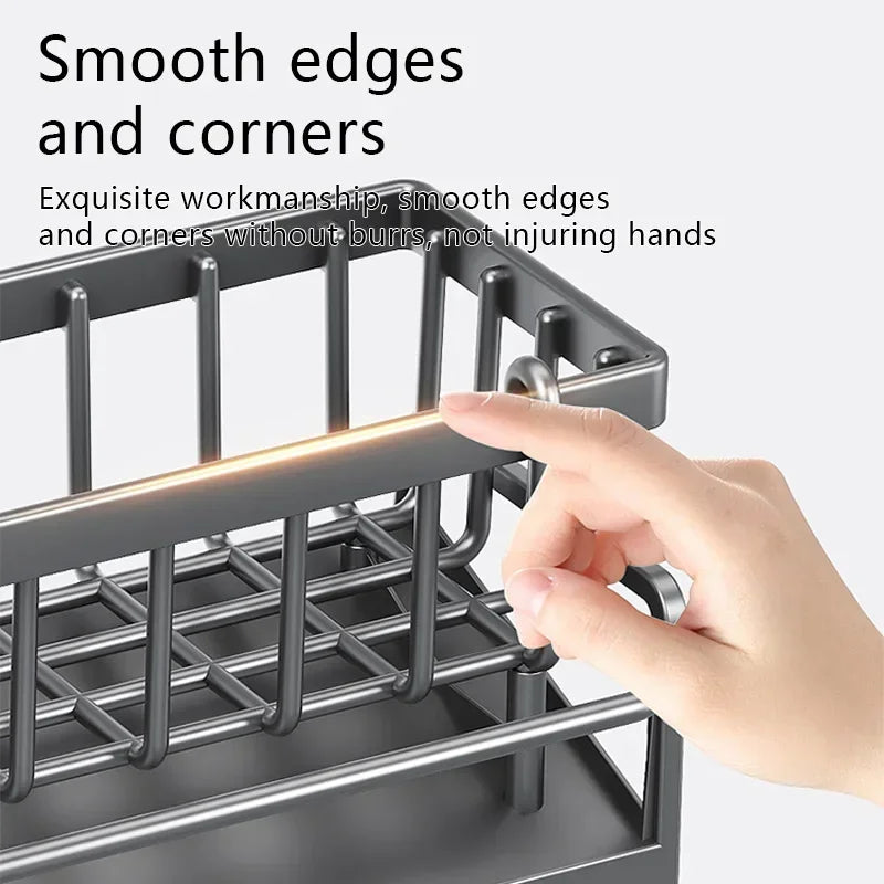 Kitchen Sponge Rack Drain Water Place Dish Soap Organize Rags - Problems Solved