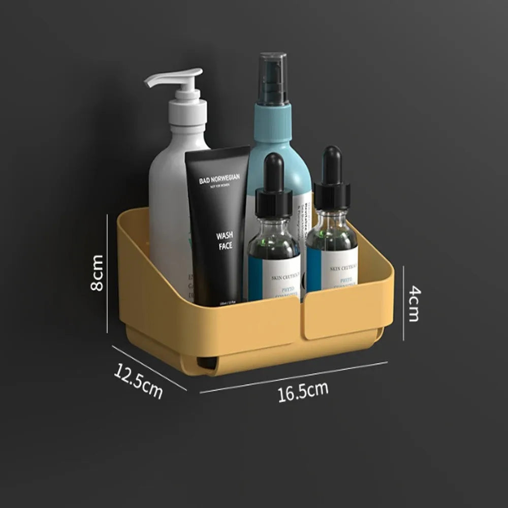 Bathroom  Kitchen Convenience Rack Shelf Makeup Storage Organizer Cosmetics Shampoo Rack Shower Shelf Wall Spice No Drilling - Problems Solved