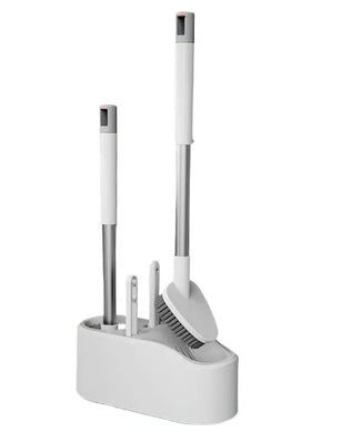 Bathroom Cleaning Made Easy with 4-In-1 Multifunctional Toilet Brush, Full 360° No Dead Corner Cleaning Set. - Problems Solved