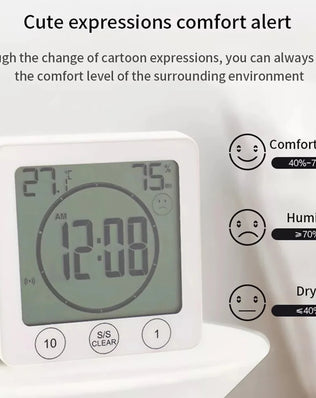 Digital Bathroom Wall Clock Shower Timer Waterproof For Water Spray LCD Screen Watch Temperature Humidity Clock For Shower Room - Problems Solved