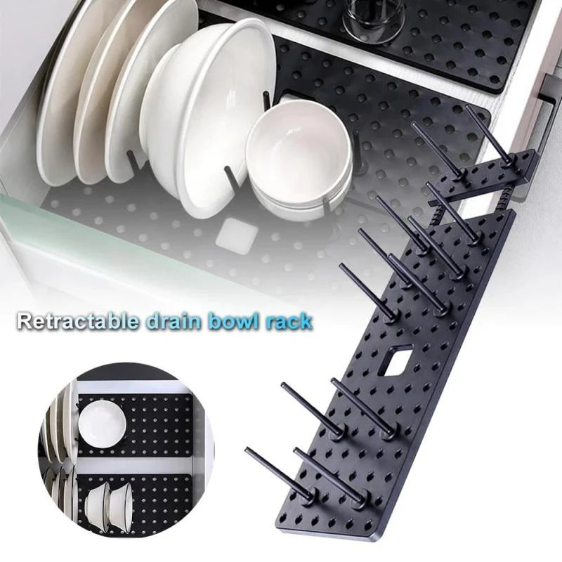 Kitchen Organizer Dish Drying Rack Telescopic Plate Bowl Stand - Problems Solved