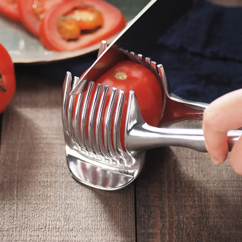 Kitchen Gadgets Handy Stainless Steel Onion Holder Potato Tomato - Problems Solved