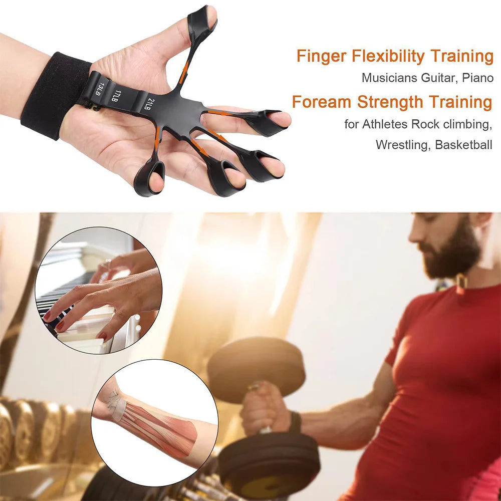 6 Resistance Levels Hand Grip Hand Strength Trainer Rehabilitation Physical Tools Fitness Finger Gripper Gym Expander Portable - Problems Solved