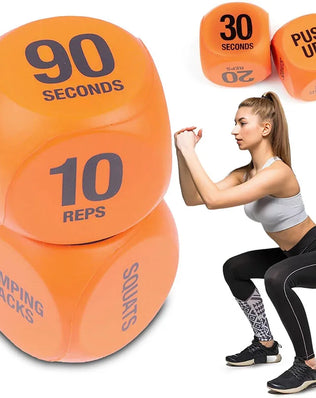 2pk Fitness Exercise Dice for Cardio HIIT Exercise Classes  Fun Fitness Dice Convenient Portable Gym Accessories Whole Body - Problems Solved