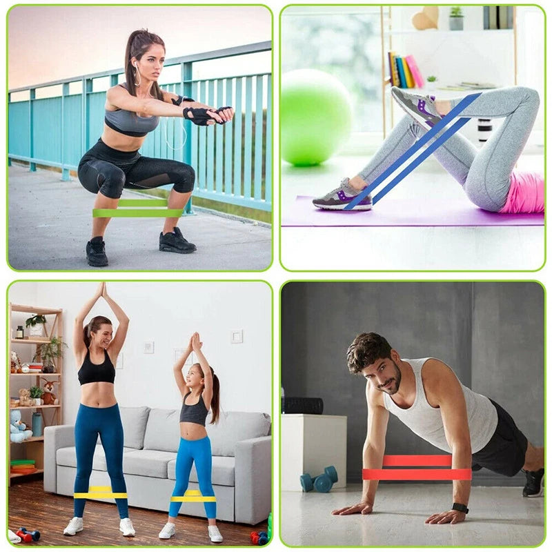 Portable Fitness Workout Equipment Rubber Resistance Bands Yoga Gym Elastic Gum Strength Pilates Crossfit Women Weight Sports - Problems Solved