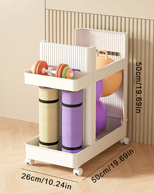 Gym Equipment Holder With Wheels Sports Equipment Storage Rack Yoga Mat Storage Basket Fitness Equipment Sports Tools Organizer - Problems Solved