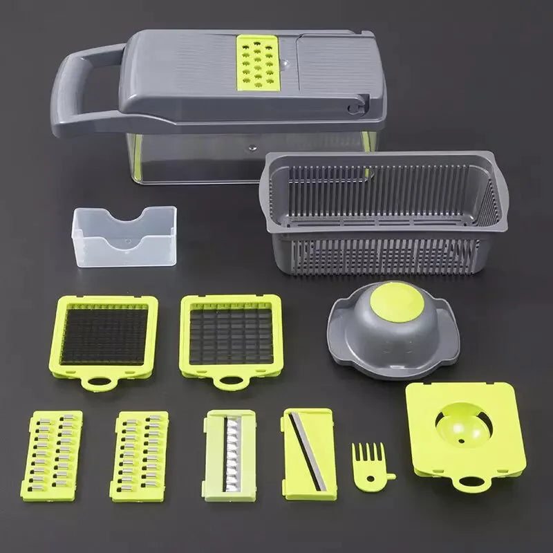 Kitchen artifact, vegetable cutting artifact, multifunctional slicer, slicer, slicer, kitchen utensil - Problems Solved