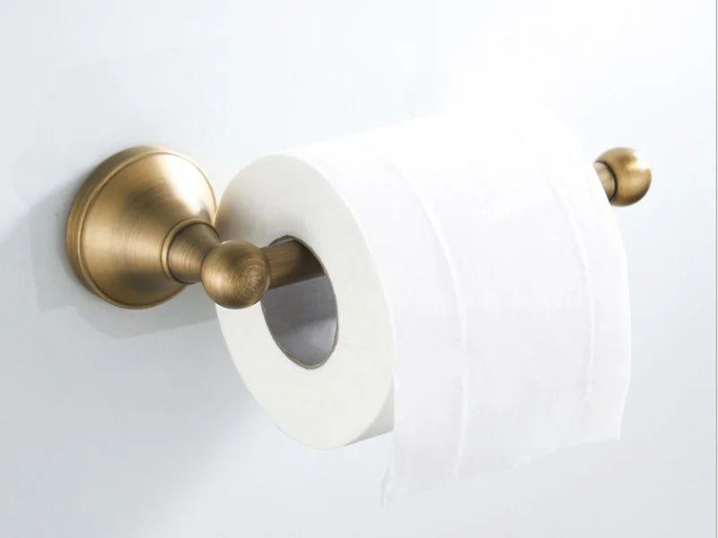 Bathroom Accessories Antique Brass Wall Mounted Toilet Paper Holder