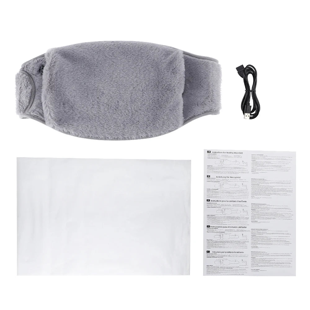 3 Levels Electric Heating Abdomen Belt  Cold-Proof Uterine Belt Hand Waist Warming Pad  Women Menstrual Relief Pain USB Charging - Problems Solved