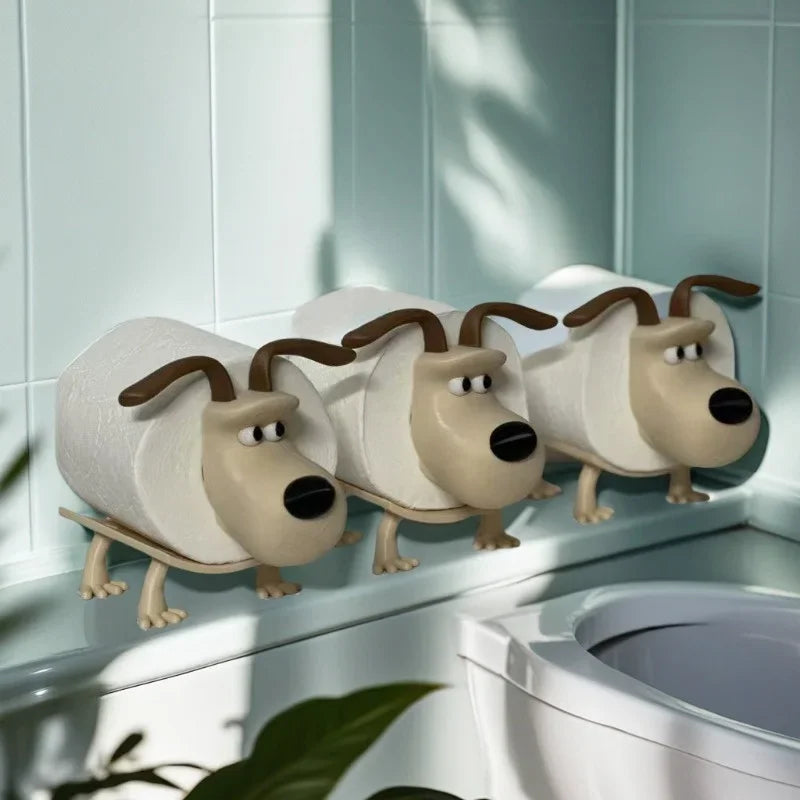 Puppy Toilet Holder Home Decor Bathroom Accessory Storage Suitable for Toilets for Bathrooms Kitchens Living Rooms Unique Gift - Problems Solved
