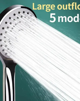 Bathroom Pressurized Hand Shower Package Accessories Shower Nozzle Large Water Output 5 Models Universal Adaptation Save Water - Problems Solved