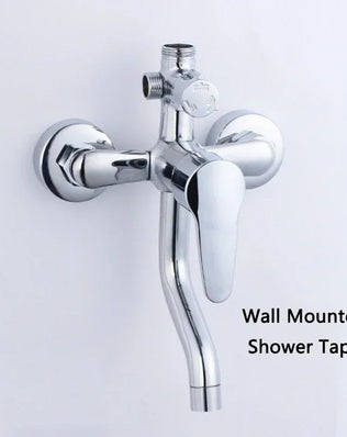 Wall-mounted bathtub faucet with shower accessories, hot and cold mixer tap, three modes, adjustable from Problems Solved.