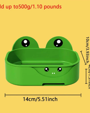 Creative and Adorable Double-Layer Frog-Shaped Bathroom Organizer with Waterproof Drainage - Home, Kids, and Student Essentials - Problems Solved