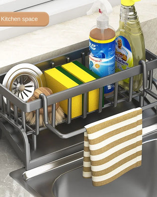 Kitchen Shelf Cleaning Cloth Storage Draining Rack Household Detergent Sponge Rack Water Sink Water Sink Water Sink Artifact - Problems Solved