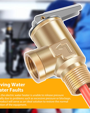 1/2" NPT or 3/4" NPT RV Temperature and Pressure Relief Valve Brass RV Water Heater Temperature and Pressure Relief Valve - Problems Solved