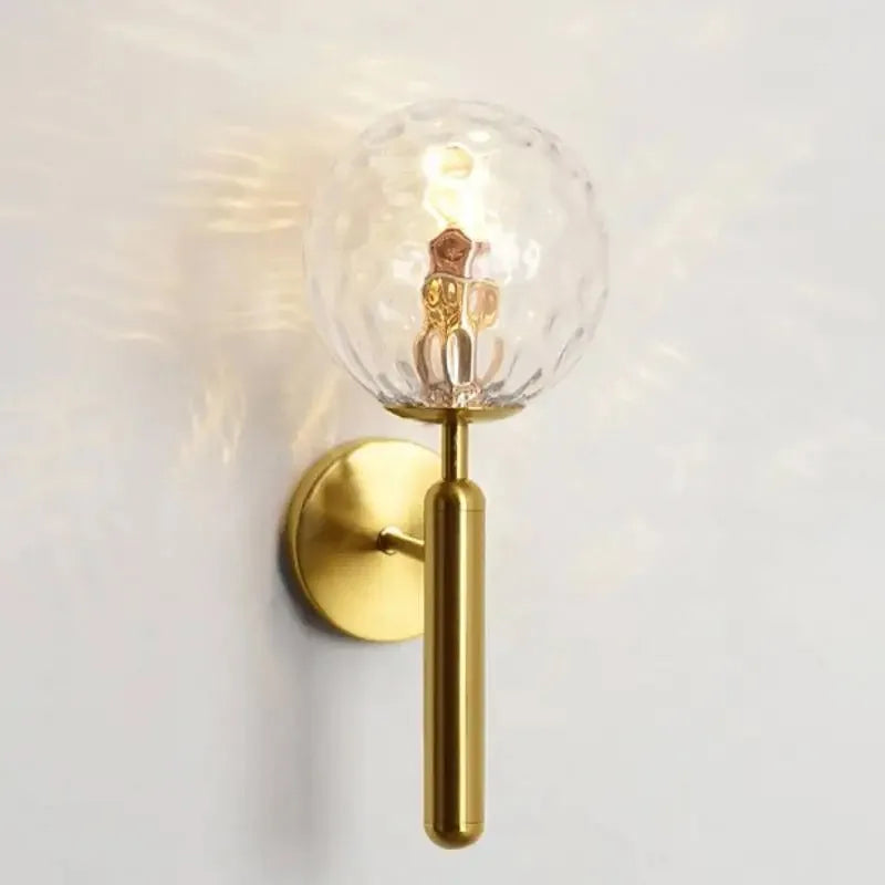 Nordic bathroom mirror front light simple glass wall lamp E14 living room bedroom modern background stair hotel aisle light - Problems Solved