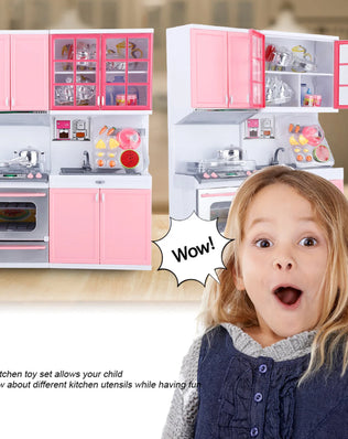 Kitchen Play Toys Children  Mini Kitchen Pretend Role Play  Set Funny Kitchenware Playing House Gifts for children Girls - Problems Solved