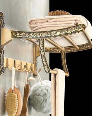 Antique Bathroom Hardware Set Wall-mounted Towel  Toilet Brush  Hair Dryer  Soap Dish Shower Corner  Accessories - Problems Solved