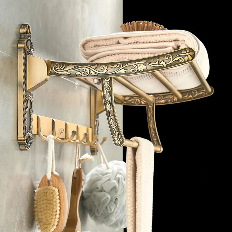 Antique Bathroom Hardware Set Wall-mounted Towel  Toilet Brush  Hair Dryer  Soap Dish Shower Corner  Accessories - Problems Solved