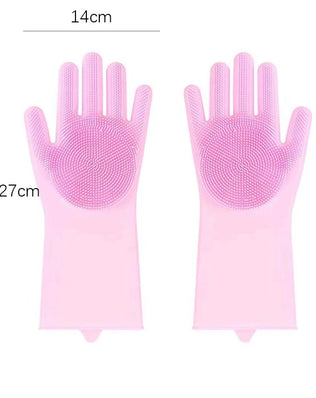 Pet Grooming Cleaning Gloves Dog Cat Bathing Shampoo Glove Scrubber Magic Dishwashing Cleanner Sponge Silicon Hair Removal Glove - Problems Solved