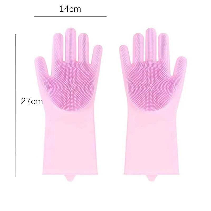 Pet Grooming Cleaning Gloves Dog Cat Bathing Shampoo Glove Scrubber Magic Dishwashing Cleanner Sponge Silicon Hair Removal Glove - Problems Solved