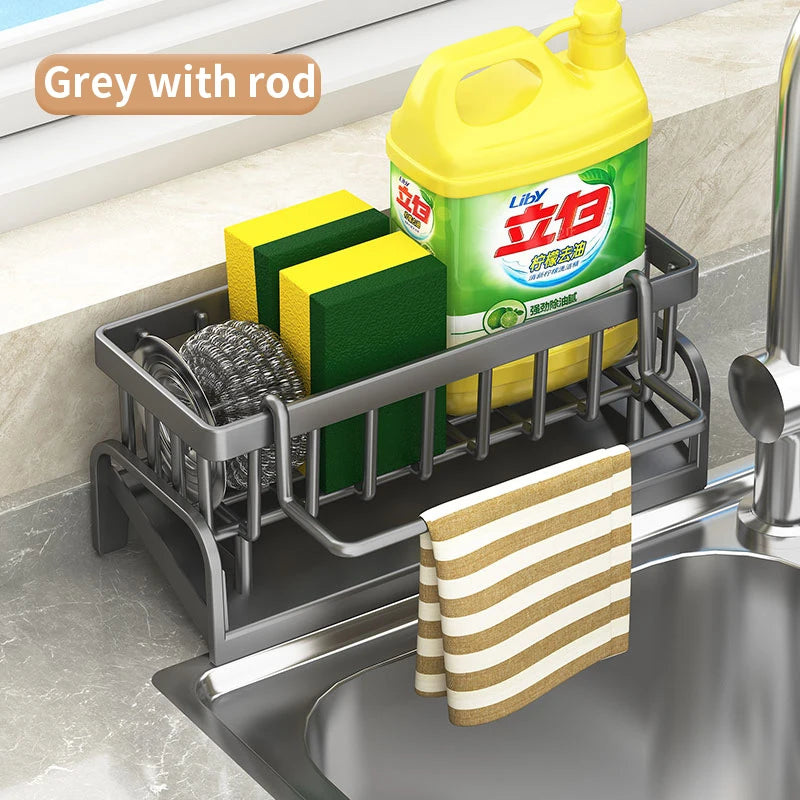 Kitchen Shelf Cleaning Cloth Storage Draining Rack Household Detergent Sponge Rack Water Sink Water Sink Water Sink Artifact - Problems Solved