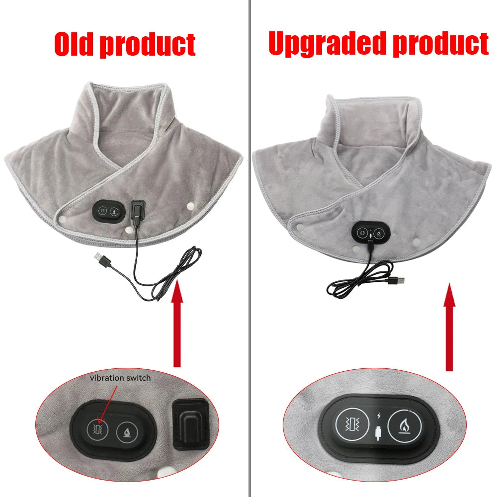 Electric Heating Shoulder Neck Pad Soft Comfortable Thermal Compress Cervical Shawl USB Heated Back Warm Wrap Tool Relief Fatigu - Problems Solved