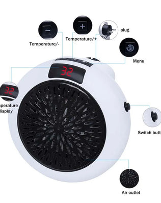 Air Heater Silent Remote Fast Heat Thermostat Electric Portable Heater Mini Wall Mount Home Office Desktop Warm Air Heater - Problems Solved