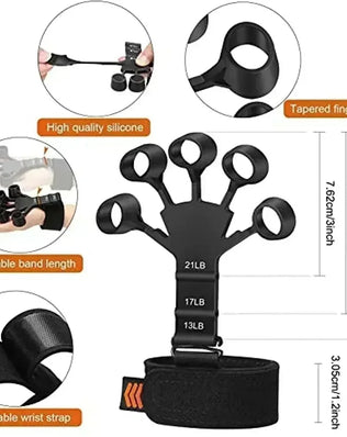 6 Resistance Levels Hand Grip Hand Strength Trainer Rehabilitation Physical Tools Fitness Finger Gripper Gym Expander Portable - Problems Solved