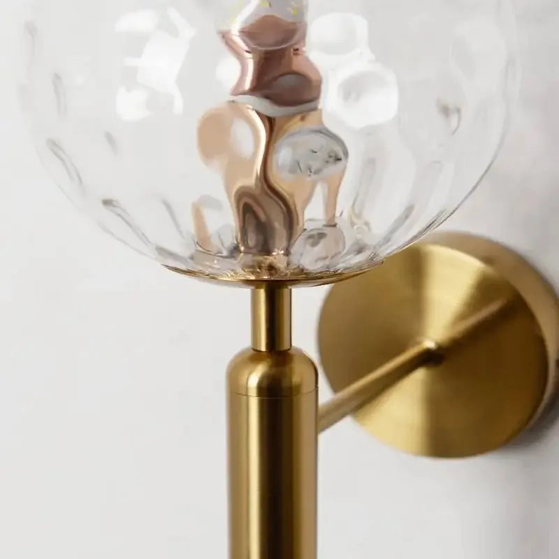 Nordic bathroom mirror front light simple glass wall lamp E14 living room bedroom modern background stair hotel aisle light - Problems Solved