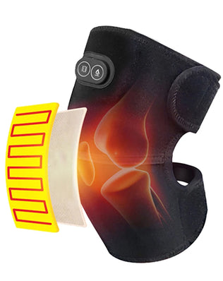 Heated Massage Brace for Shoulder & Knee - USB Rechargeable Support Strap with 3 Heat & Vibration Levels - Problems Solved