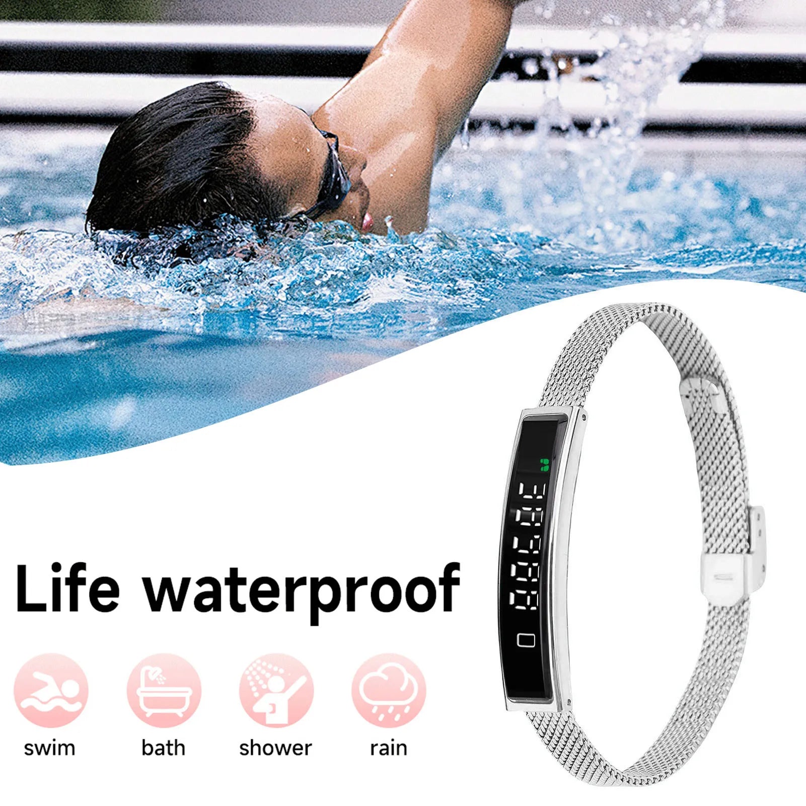 Smart Bracelet Fitness Tracker Bluetooth 5.3 Health Tracker Bracelet Water Proof for Running Riding with APP - Problems Solved