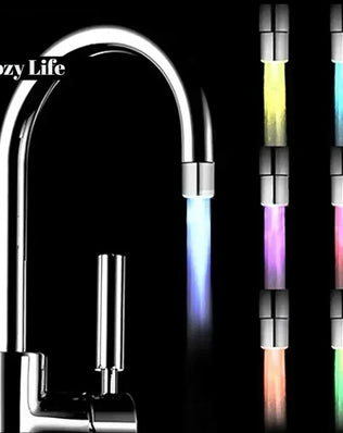 Bathroom LED Colorful Light-up Faucet Glow Water Saving Faucet Color-changing Temperature Control Nozzle Kitchen Accessories - Problems Solved