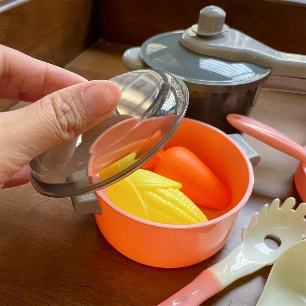 Kids Kitchen Set with Realistic Cooking Tools Creative Role Play - Problems Solved