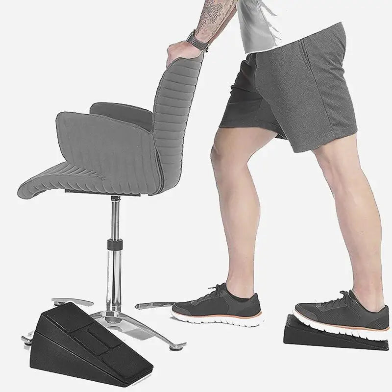 Durable 3-In-One Fitness Gear - Leg Stretcher, Squat Foam Wedge, Calf Raise Slant Board, Easy to Install Yoga Wedge Accessory - Problems Solved