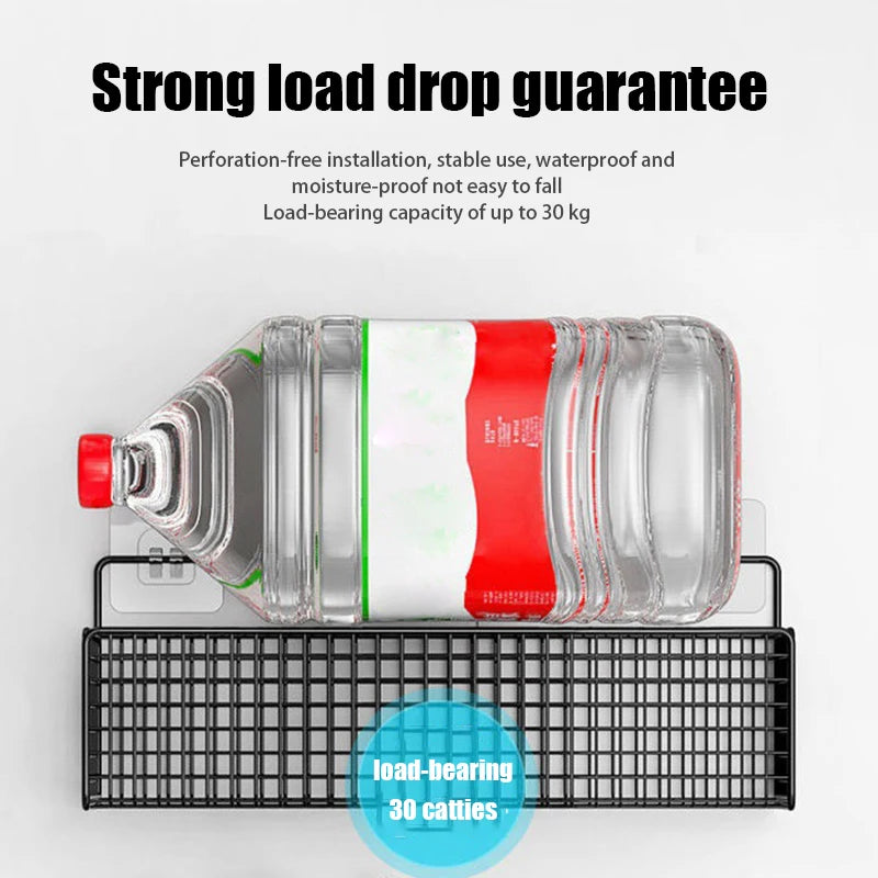 Wall-Mounted Multifunctional Storage Rack Bathroom Organizer No-Punch Toiletries Shelf Space Saving for Kitchens And Bathrooms - Problems Solved