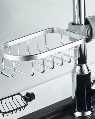Bathroom Shelf Black Shower Storage Basket Storage Rack Adjustable Faucet - Problems Solved