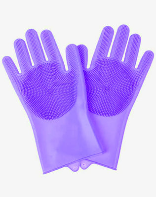 Pet Grooming Cleaning Gloves Dog Cat Bathing Shampoo Glove Scrubber Magic Dishwashing Cleanner Sponge Silicon Hair Removal Glove - Problems Solved