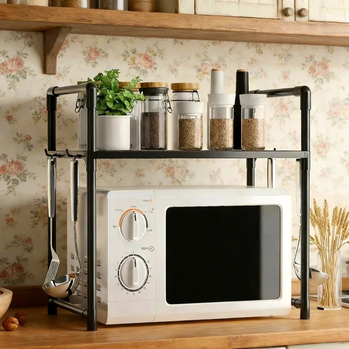 Kitchen Storage Rack Microwave Shelf Condiment Organizer Shelf - Problems Solved