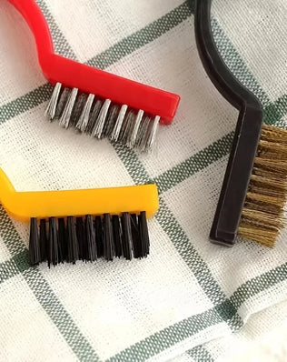 3pcs/gas stove cleaning brush stove range hood cleaning brush household kitchen dead corner decontamination wire brush - Problems Solved