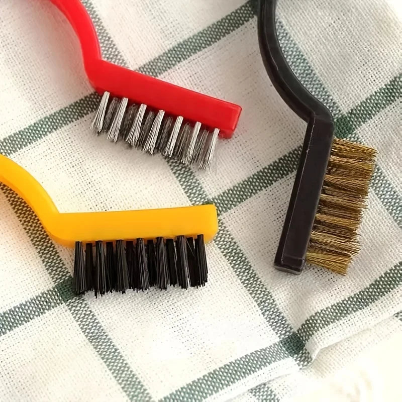 3pcs/gas stove cleaning brush stove range hood cleaning brush household kitchen dead corner decontamination wire brush - Problems Solved