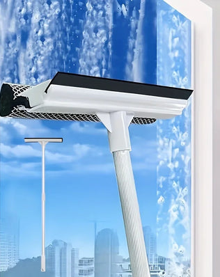 1PC Squeegee Window Cleaner 2 in 1 Retractable Pole Cleaning - Problems Solved