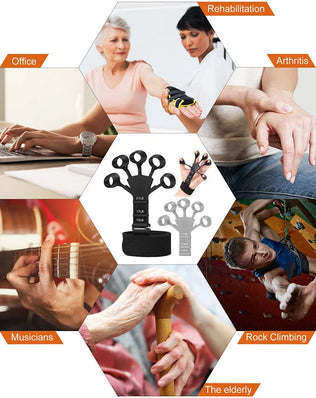6 Resistance Levels Hand Grip Hand Strength Trainer Rehabilitation Physical Tools Fitness Finger Gripper Gym Expander Portable - Problems Solved