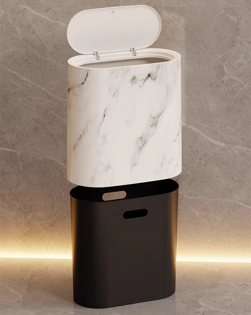 Bathroom Toilet Hotel B&B With Lid Kitchen Living Room Sandwich Trash Can Lid Multi-purpose Modern Toilet Hygienic Sandwich - Problems Solved