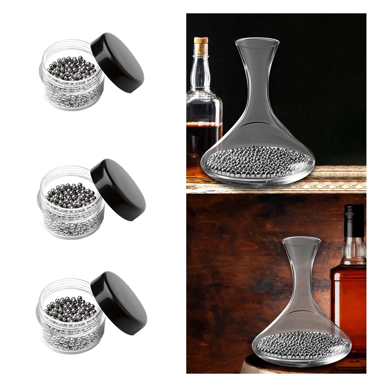 Decanter Cleaning Beads Practical Water Cup Washer Gadgets Stainless Steel Cleaning Balls for Household Carafe Kitchen Vases - Problems Solved