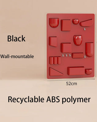 Problems Solved wall-mounted office and kitchen organizer shelf for desktop storage in workshops, bathrooms, or children's rooms.
